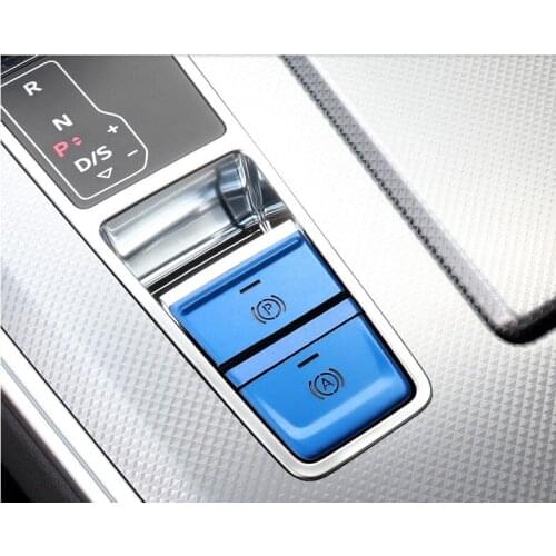 P Buttons Electronic Handbrake Sequins Decoration Cover Trim For Audi A6 C8 2019 Aluminum Alloy Car Interior Accessories