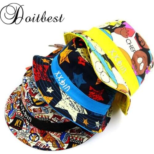 Doitbest autumn boy girls Bucket fishing Hats Sunscreen sun cap Colorful cartoon Spring kids child fisherman hat