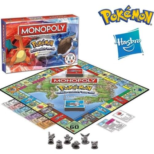 Pokemon Monopoly Game Pokemon Edition Multiplayer Board Game Family Gatherings English Version Christmas Gifts Anime