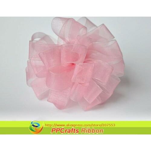 PPCrafts 3/8 inch 9mm Colorful Edge Ombre Organza Sheer Ribbon ~ Pink/Red/ Wine series ~ 200yds/roll