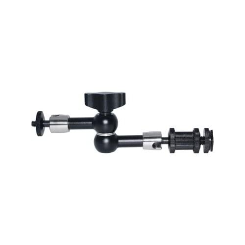 Articulating Rosette Arm Max 7 Inches Long with Cold Shoe Mount & Standard 1/4"-20 Threaded Screw Adapter