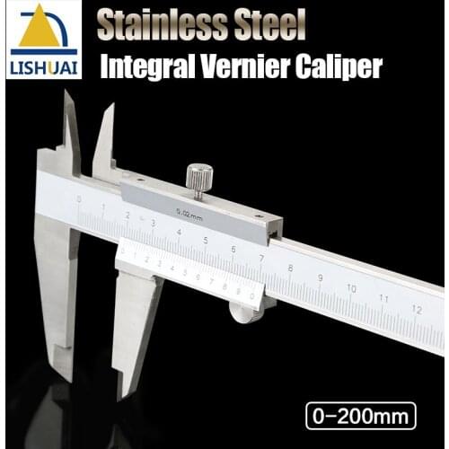 200mm Integral Precise Stainless Steel Vernier Caliper Gauge Good Quality Micrometer Professional Measuring Tools