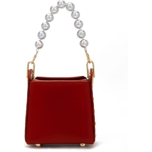Handbag bolso cruzado con asa de perlas para mujer candy handbag crossbody bag