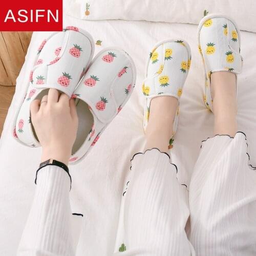 ASIFN New Spring and Autumn Cotton Drag Ladies Cotton Slippers Home Comfort Postpartum Slippers Indoor Outsourcing Slippers