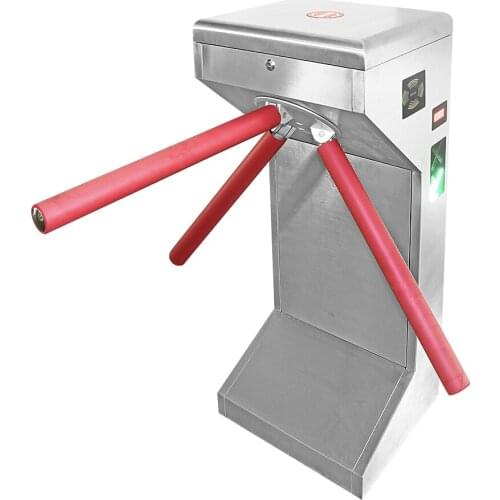 Turnstile Auto Gate Stainless Steel Waist High Tripod Turnstile Gate For Pedestrian Access Control With LED Indicator