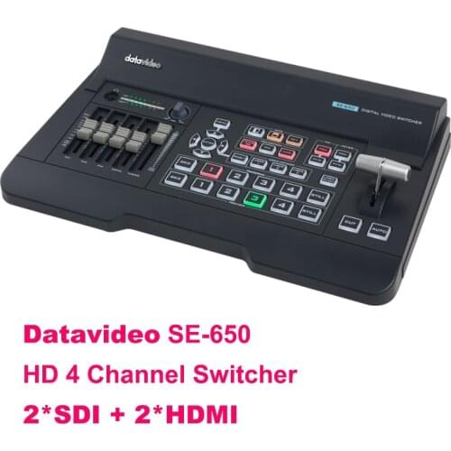 Datavideo SE-650 Video Switcher with Built-in Audio Mixer Chromakey 2 SDI 2 HDMI for Live Broadcast