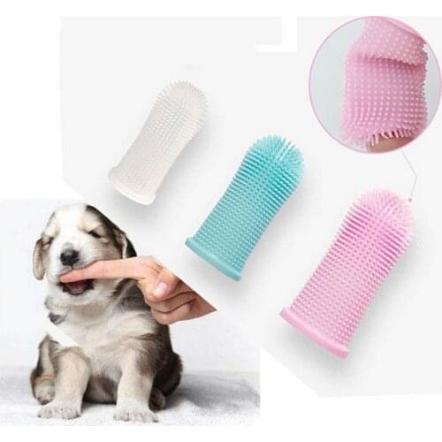 Dog Cat Toothbrush Super Soft Finger Toothbrush Teeth Cleaning Brush Bad Breath Tartar Teeth Tool Pet Care Products