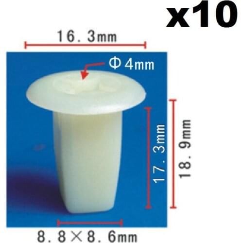 10pcs For Honda DelSol Center Pillar Screw Grommet Clip Nut / Fixed Nut 8*8mm