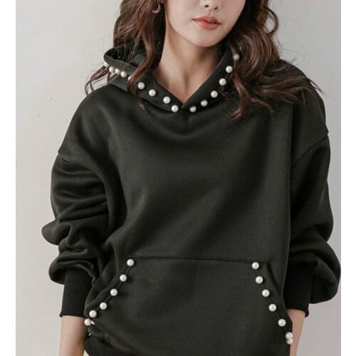 2021 Black Fashion Knit Hoodie Women Thicken Casual Warm Pure Color Loose Turtleneck Pullover Korean All-match Jacket Bts