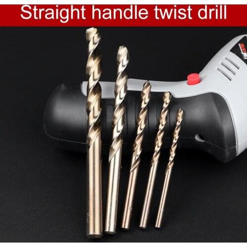 5pc Multi Bit Tool Straight Shank For Metal Stainless Steel Wear Resistance High Tempe Stainless Steel M35 Cobalt Drill Bit