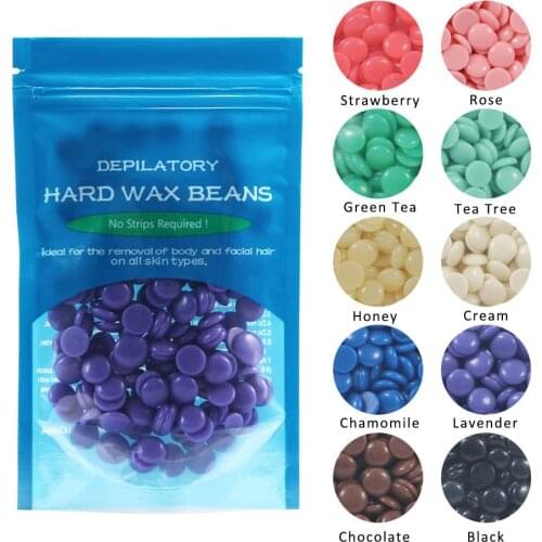 50g/Pack Wax Bean Solid Paper Free Hair Eliminating Depilatory Wax Bean Removing Bikini Face Hair Legs Hair Removal Bean Unisex