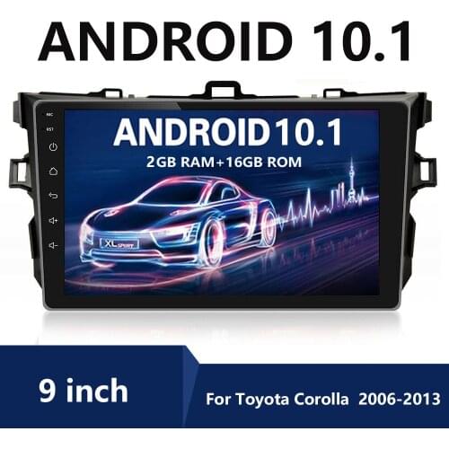 9'' Android 9.1 Car Radio Multimedia Player 2Din head unit GPS Navigation For Toyota Corolla E140 E150 2007-2011 2 din no DVD