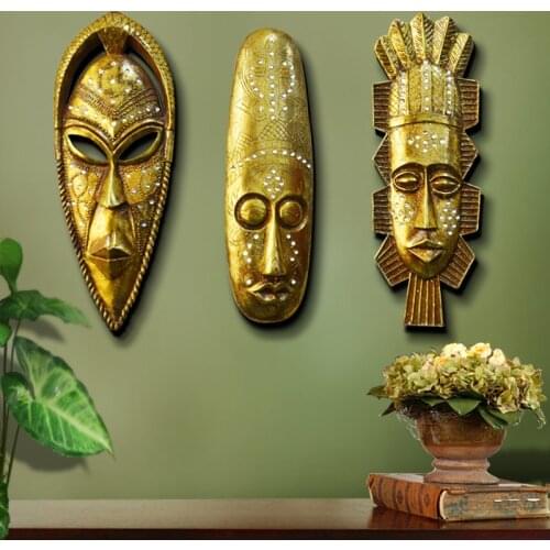 Africa nation of people like resin mask picture wall hanging home decor Wall Sticker