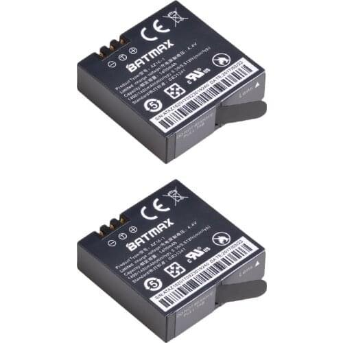 2Pcs 3.85v 1400mAH Xiaomi YI 4K Batteries AZ16-1 battery for Original Xiaomi Yi 4K Action Camera Rechargeable Battery