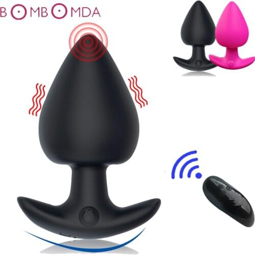 Heart Shape Anal Plug With Remote Control Outdoor Anal Sex Toys Vibrator Prostate Massager Silicone Butt Plug For Masturbator