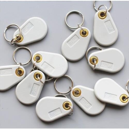 125Khz T5577 RFID EM Readable & Writable Access Control Card Tags Keyfob Keychain 10pcs/lot