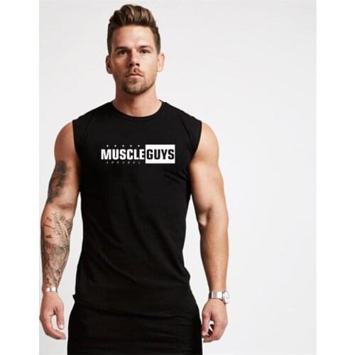 Brand Fashion Workout Mens Tank Top Cotton Clothing Bodybuilding Training Running Gym Fitness Singlets Sleeveless Vest