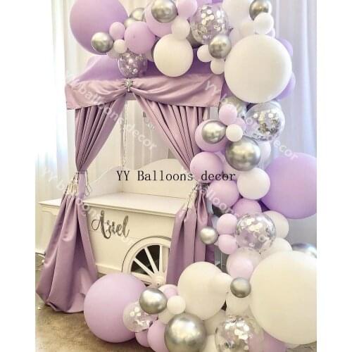 DIY Macaron Purple Balloons Latex Happy Birthday Party Gold Decor Balloon Adult/Kid Baby Shower/Wedding Decoration Supplies