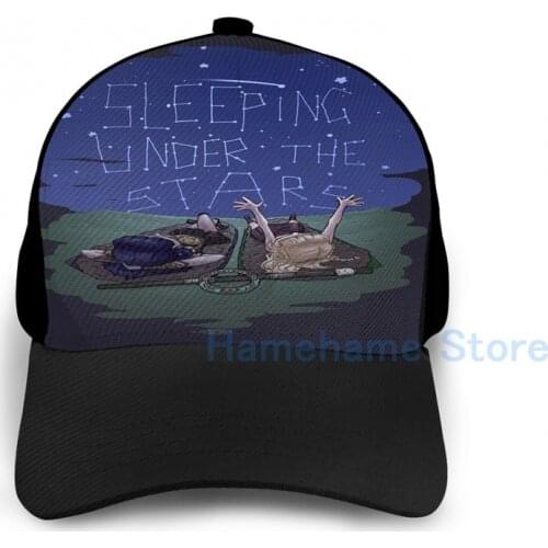 Fashion Xena and Gabrielle Under the Stars Basketball Cap men women Graphic print black Unisex adult hat