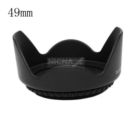 49mm Lens Hood Screw Mount Flower Crown Petal Shape Lens Cover