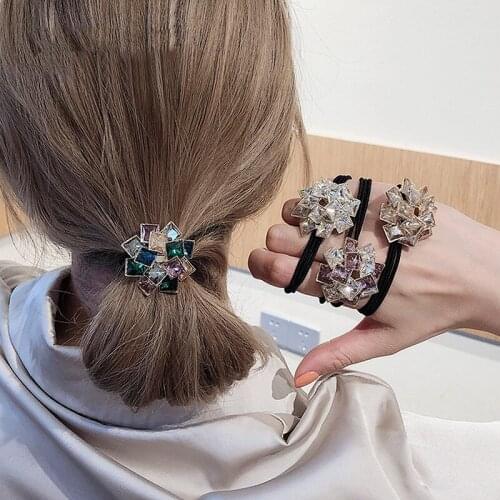 Maze~Heavy Industry Exquisite Hair Rope Female Temperament Elegant Net Red Tie Hair Rubber Band Ins Hair Jewelry