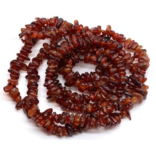 Natural Pomegranate Stone Beads Orange Garnet Irregular Chip Loose Beads for DIY Charm Bracelet Necklace Jewelry Making 15