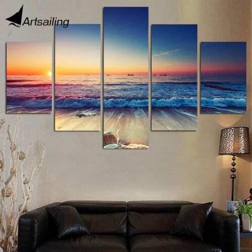 HD Printed Sunset beach landscape Painting Canvas Print room decor print poster picture canvas Free shipping/ny-4320