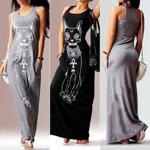 Hot Sales!! Women\s Summer Sexy Casual Boho Long Maxi Party Beach Dress Vest Sundress