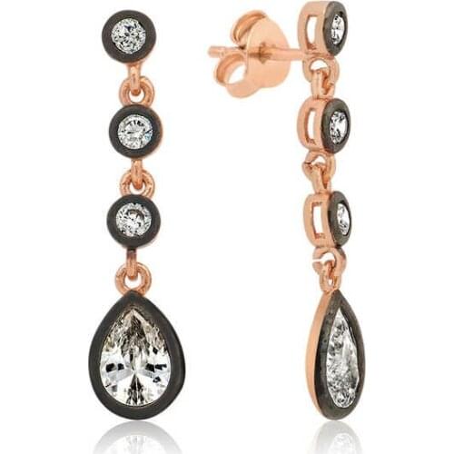 Silver Diamond Montur 3rows stones of Earring , Quality products , Flashy Designs , Hundreds of kinds of earrings