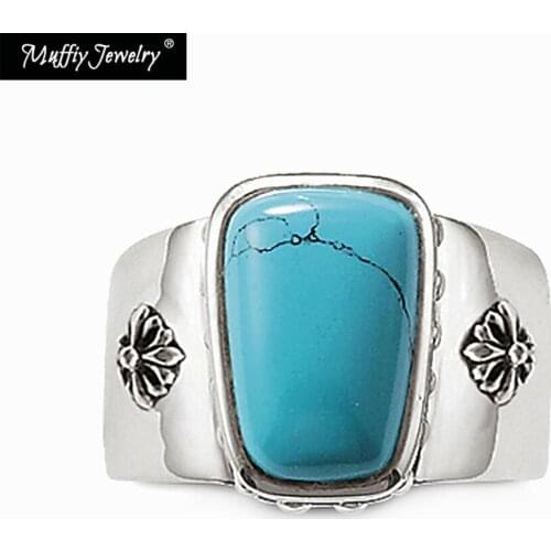 Blue Stone Ring 925 Sterling Silver Classic Gift For Women,Europe Style Glam Fashion Eternity Rings Fashion Jewelry Wholesale