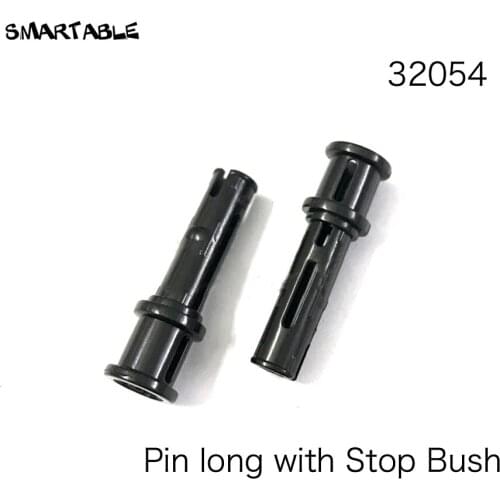 Smartable MOC High-Tech Pin long with Stop Bush Block Parts Creative Educational Toys Compatible 32054 50pcs/lot