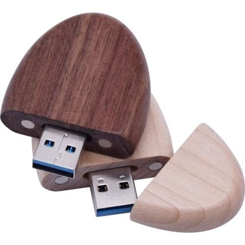 Wodden Eggshell Usb Flash Drive Pendrive Real Capacity 8g 16g 64g 32g Usb 3.0 High Speed Mmeory Stick Custom Logo Business Gifts