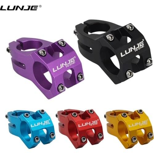Lunjie bike stem 45mm MTB bike aluminum stem 31.8mm 28.6mm lightweight downhill cross country DH CX mountain bike