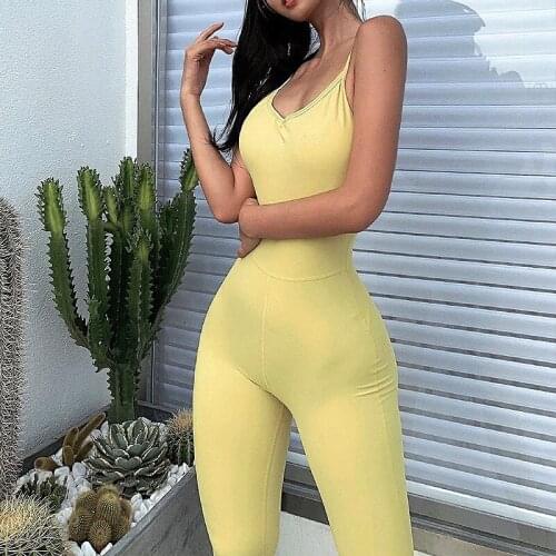 High Performance Women Fitness Bodybuilding Clothing Sexy Yoga Pants Jumpsuit And Rompers One-piece Suit Yoga Set