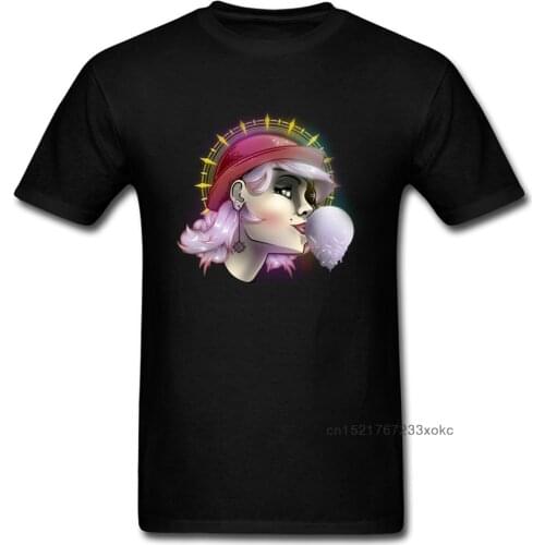 Woman Portrait Men Black T-shirt Dream Rock N Roll Group Tee Shirts Custom Store 100% Cotton Cartoon Tops Wholesale