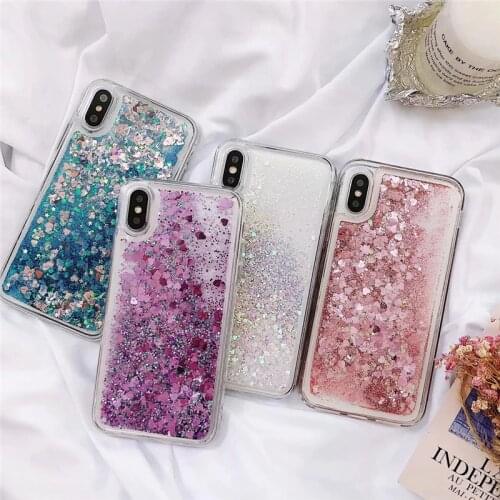 Liquid Quicksand Soft Silicone Phone Case For Samsung Galaxy A10 A20 A30 A40 A50 A70 A80 A90 A10S A20S A30S A50S Glitter Cover