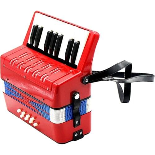 17 Keys 8 Bass Piano Accordion Musical Instrument Early Learning Educational Toys Birthday Gift for Children Toddler Kids