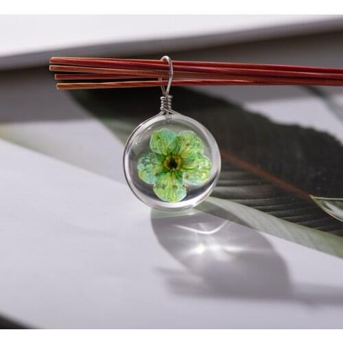 18# with hook Solid Real Dried Flower Spherical Glass Ball Glass beads #IY431