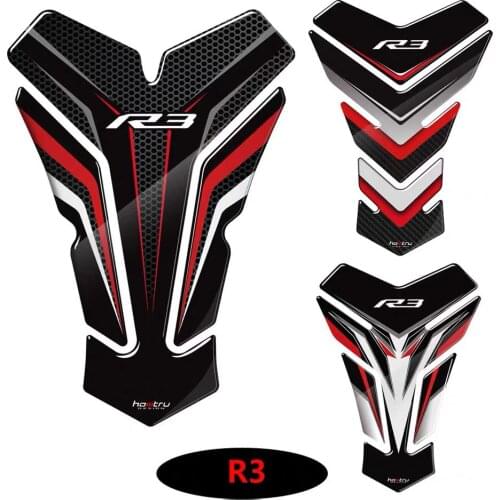 3D Carbon-look Motorcycle Tank Pad Protector Decal Stickers Case for Yamaha YZF-R3 YZF300 Tank
