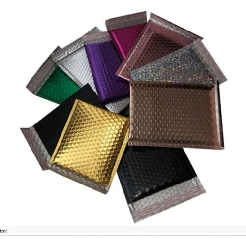 50pcs Aluminized Film Bubble Courier Bag Envelope Foam Foil Shipping Mailing Bubble Mailer Envelopes Gift Packaging 15x20cm