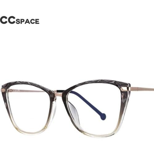 53124 Gradient Glasses Frames Anti Blue Light Spring Leg Cat Eye Women Tr90 Fashion Computer Eyeglasses