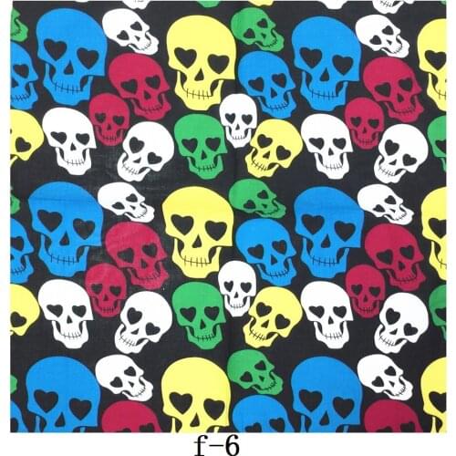 55*55cm New Fashion Hip Hop Cool Biker Cycling Cotton Black Skull Bandana Skull Headbands Headwear for Men