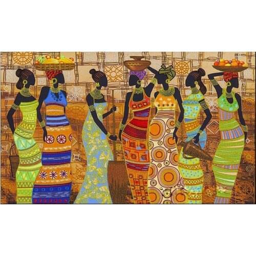 5D Diamond Embroidery African woman pattern Diy Diamond Painting Diamond Mosaic square round Diamond Picture pastes Decor YG2169