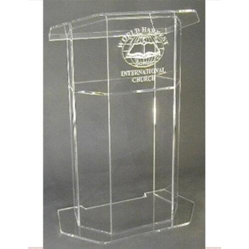 Acrylic Lectern/Lucite Chruch Podium/Transparent Pmma Pulpit Clear Lectern Clear Church Podium plexiglass