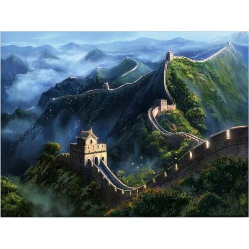 Great Wall 5d Diamond Mosaic Handmade Diamond Painting Cross Stitch Diamond Embroidery scene Pattern Rhinestones Arts AS989