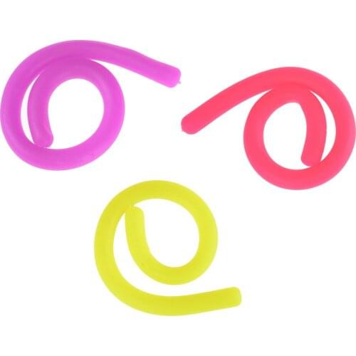 Autism/ADHD/Anxiety TPR Squeeze Optional Stretchy String Fidget Noodle Fidget Fiddle Sensory Toy 3 Color 29.0 * 0.8 * 0.8 cm