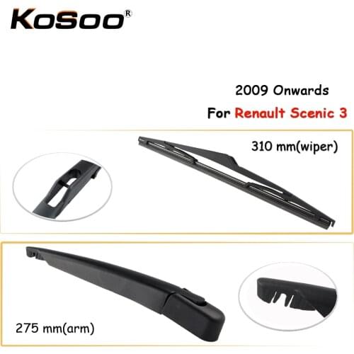 KOSOO Auto Rear Car Wiper Blade For Renault Scenic 3,310mm 2009 Onwards Rear Window Windshield Wiper Blades Arm,Car Accessories