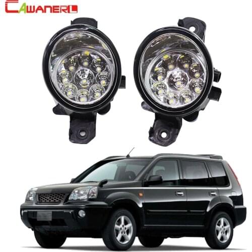 Cawanerl 1 Pair Car Styling LED Light Fog Light Daytime Running Light DRL Blue Orange White For Nissan X-Trail (T30) 2001-2006