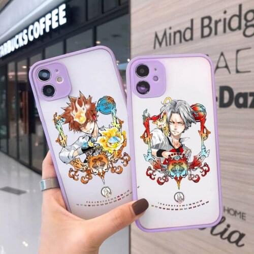 Katekyo Hitman reborn Phone Case For iPhone 12 11 Mini Pro XR XS Max 7 8 Plus X Matte transparent Purple Cover