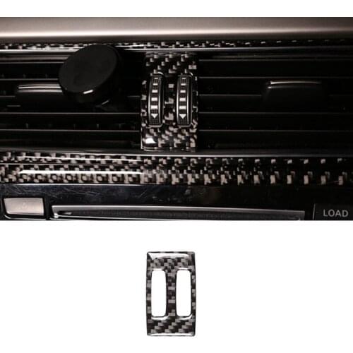 For Audi A4 B8 2009 2010 2011 2012 2013 2014 2015 Carbon Fiber Middle Console Air Vent Outlet Cover Trim